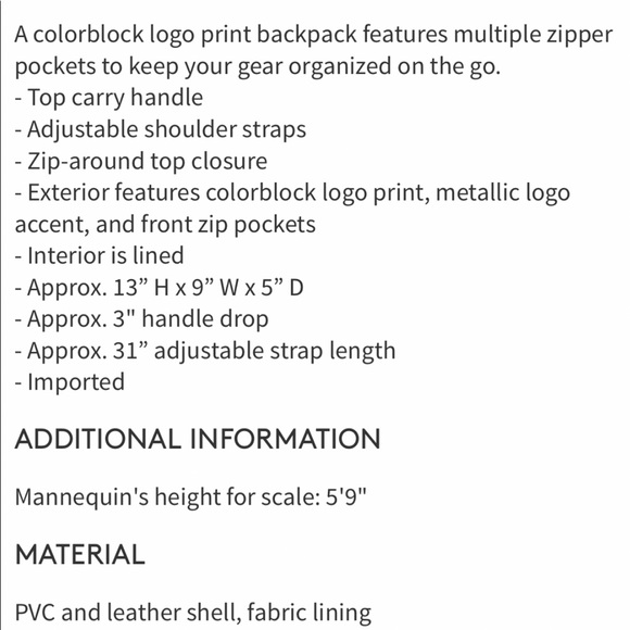 MICHAEL Michael Kors Rhea Logo Print Zip Backpack 🎒 - Picture 14 of 14